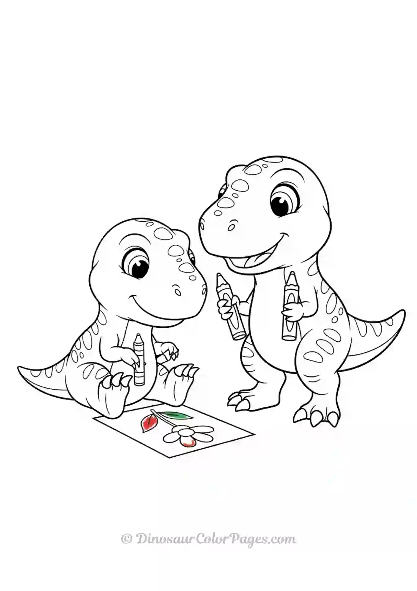 Baby Trex Coloring