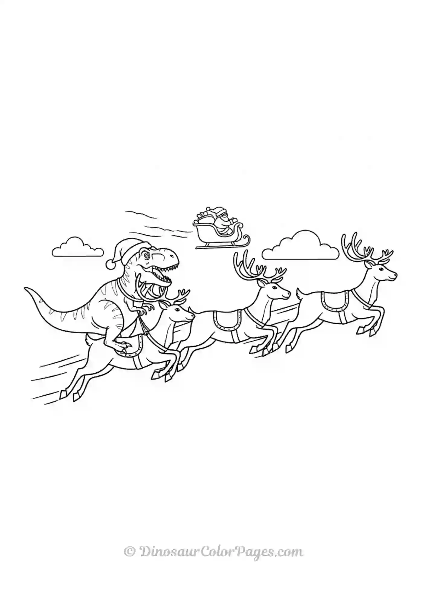 Christmas with Trex and Flying Deers