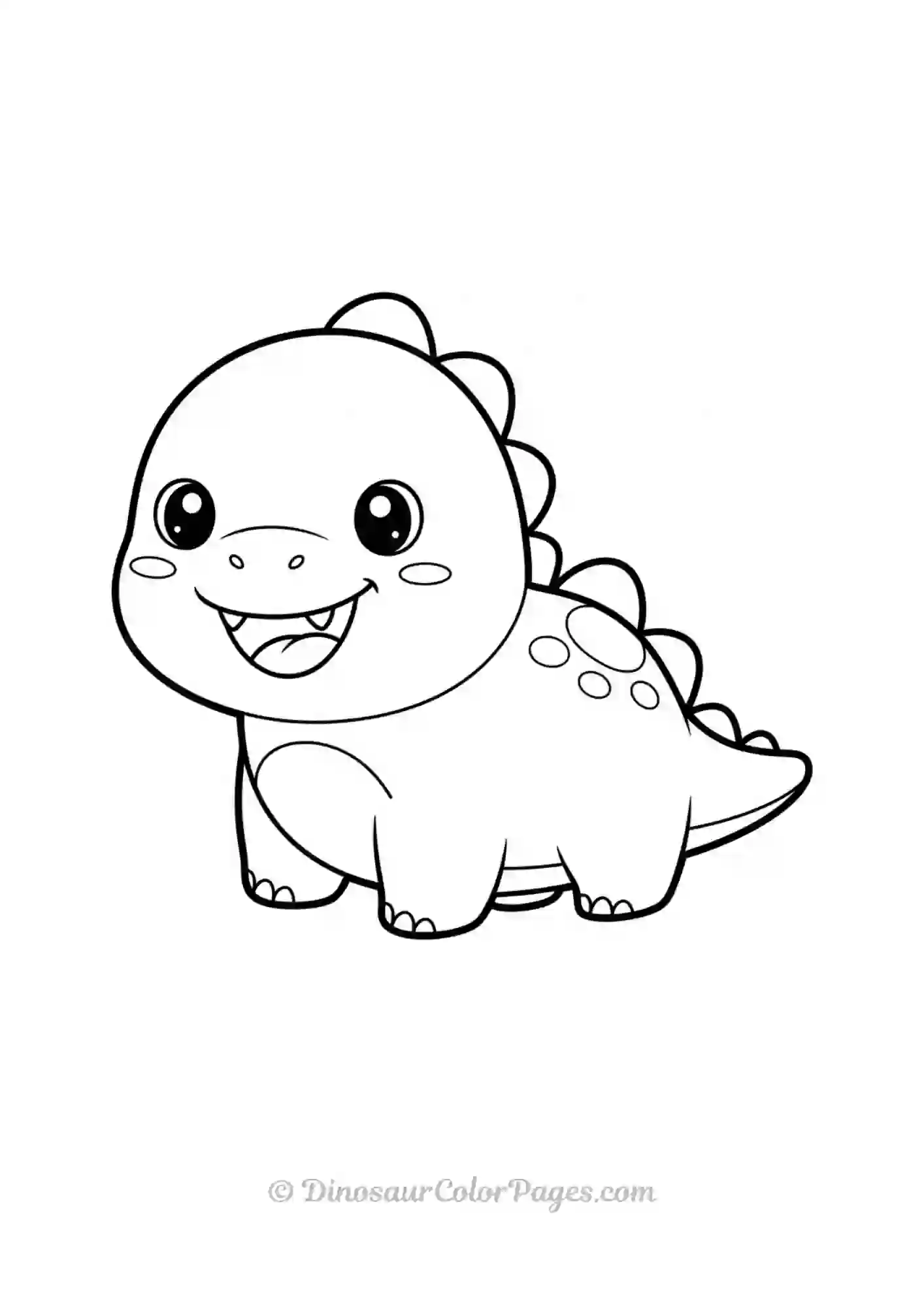 Cute Baby Dinosaur Blushing