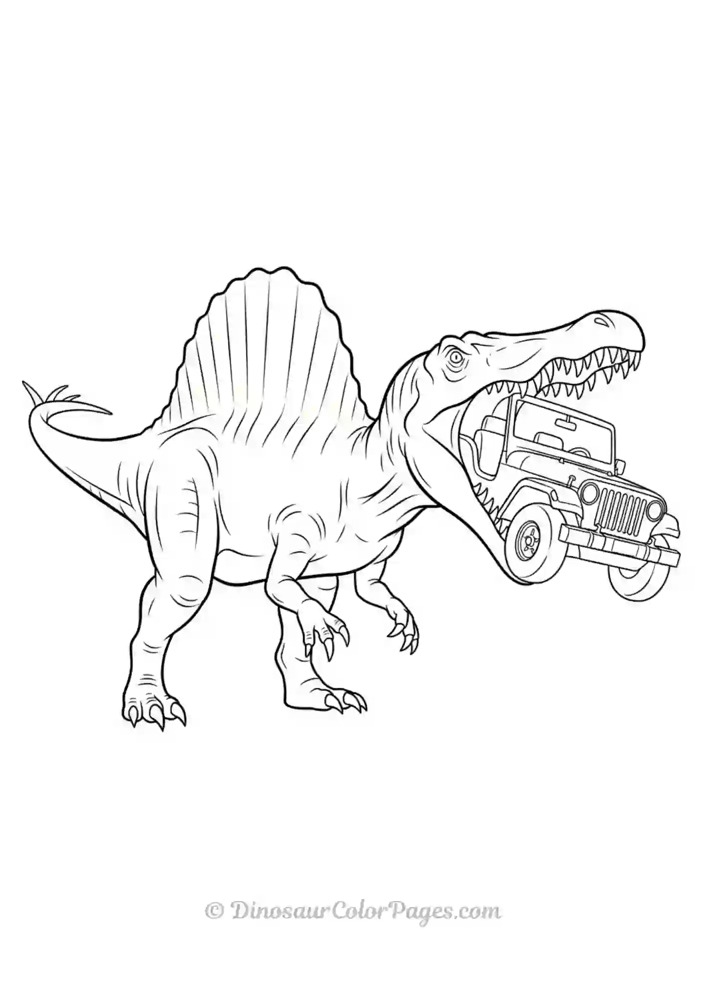 Jurassic World Spinosaurus Eating Jeep