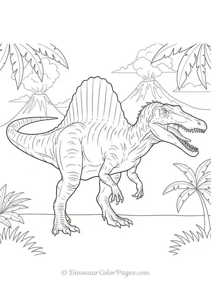 Realistic Spinosaurus Roaring