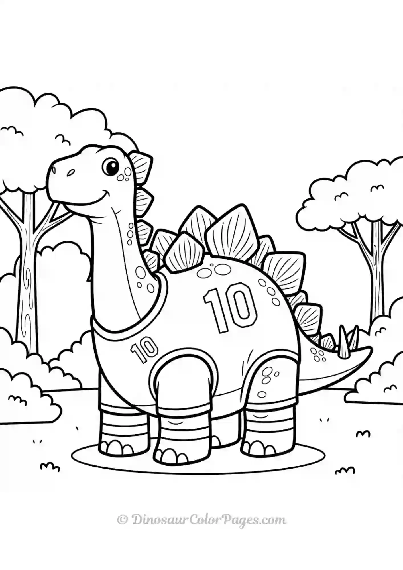 Stegosaurus-sports-uniform