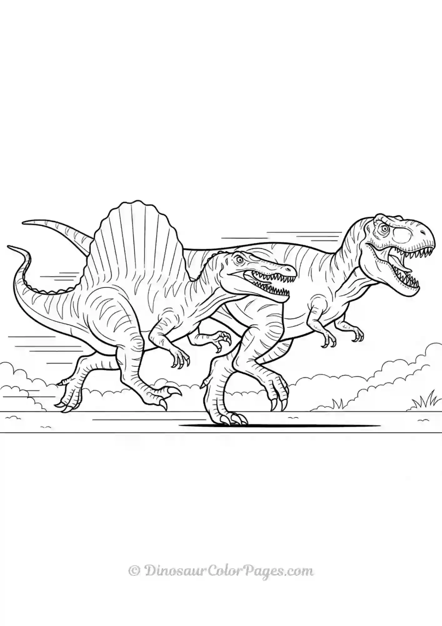 Trex vs Spinosaurus Racing