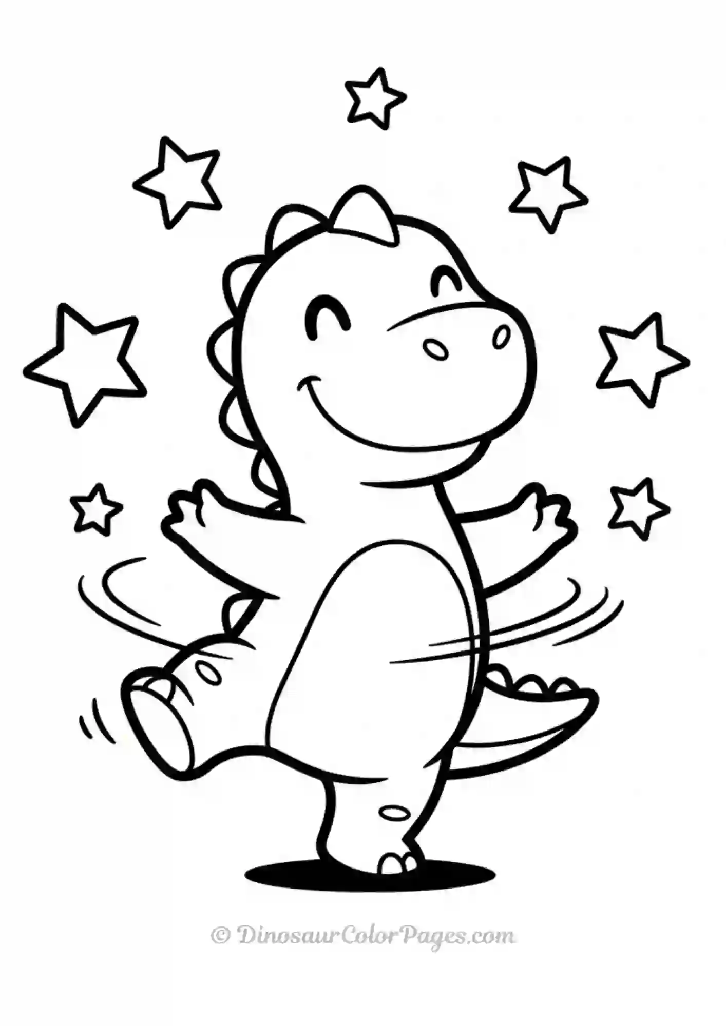 Cute Baby Dinosaur Dancing