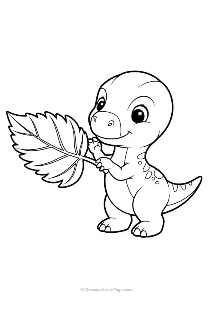 Allosaurus baby coloring page