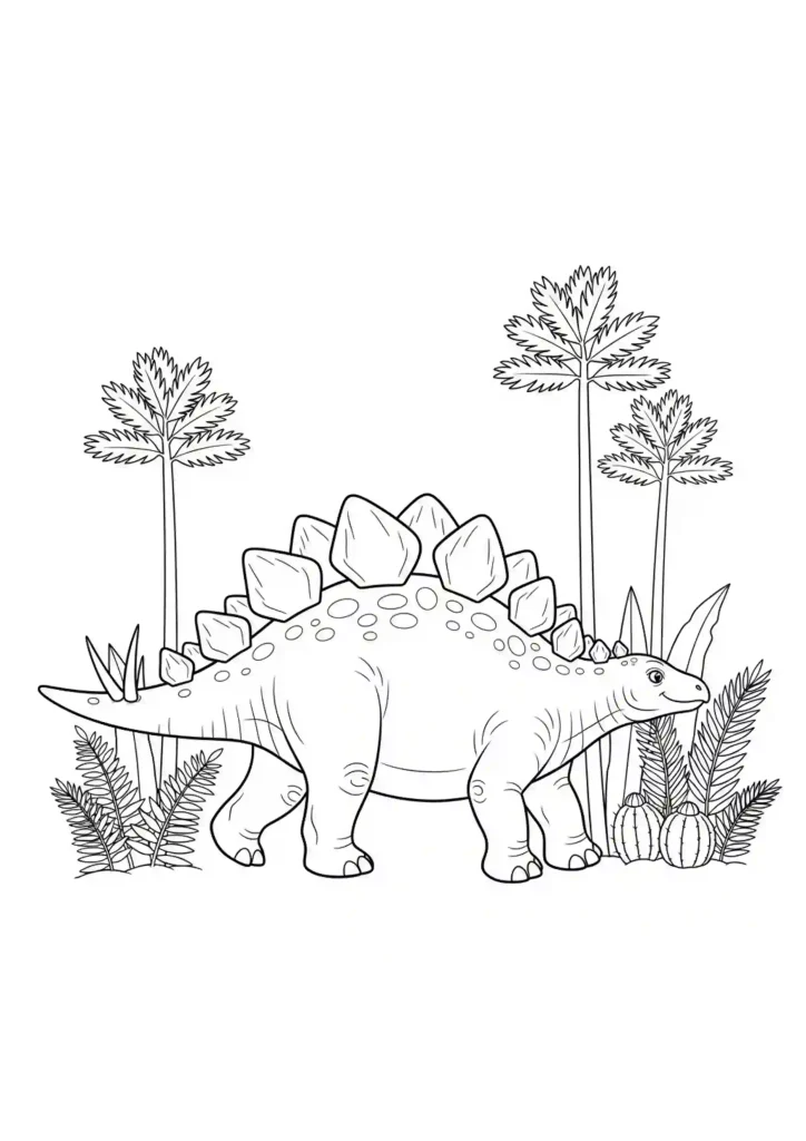 Stegosaurus in trees
