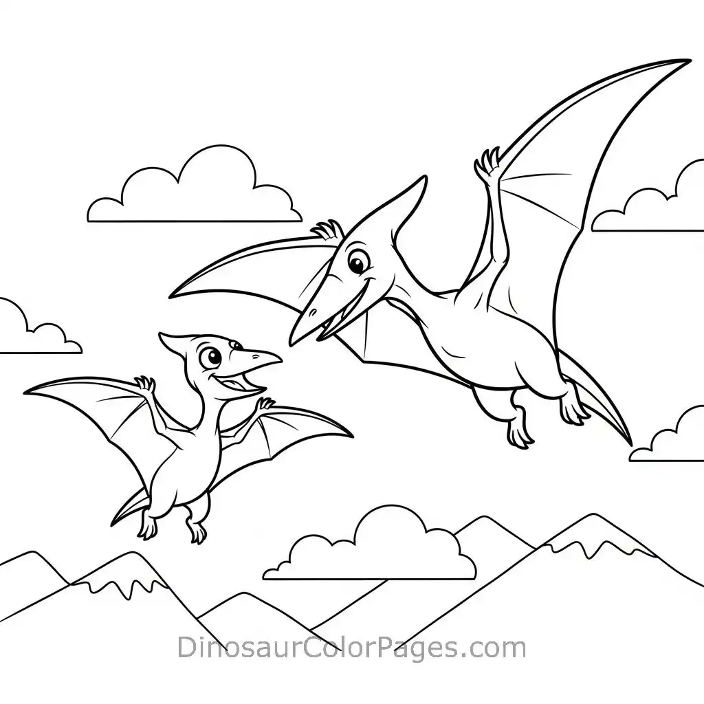 baby_pterodactyl_learning to fly_coloring_page