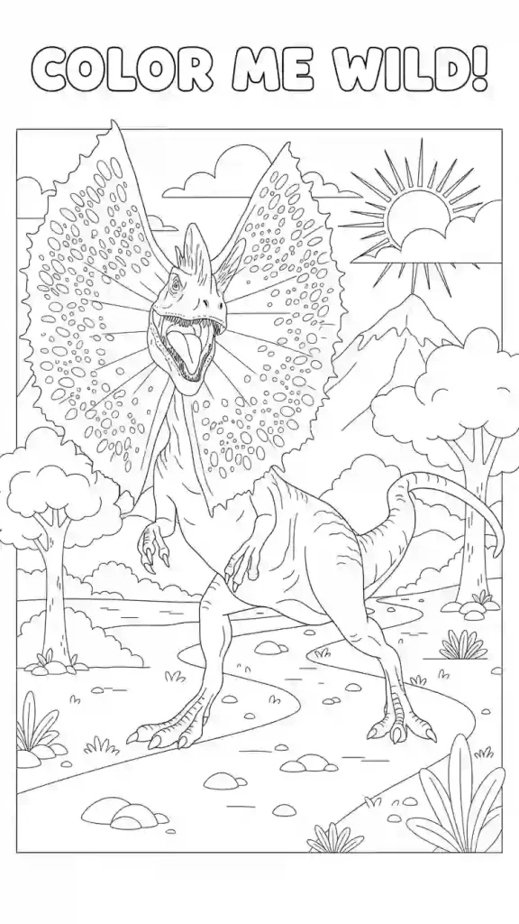 dilophosaurus coloring pages 10