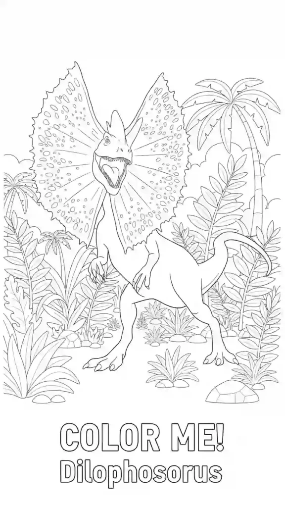 dilophosaurus coloring pages 11