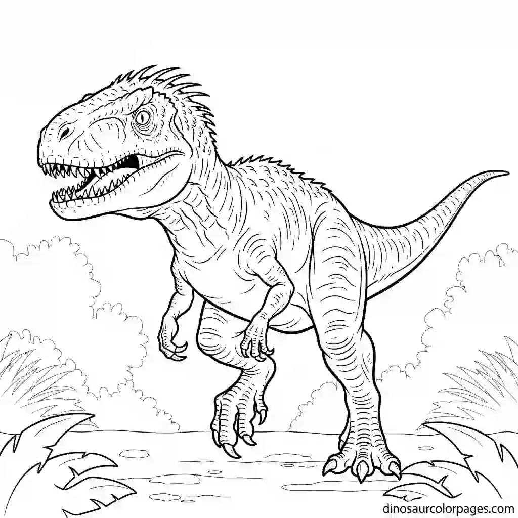 Indominus Rex coloring page running