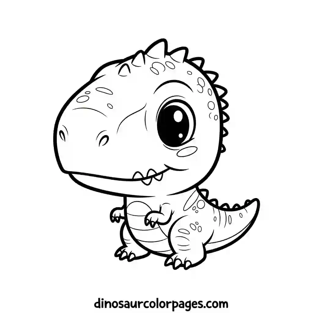 Indominus Rex cute kawaii coloring page