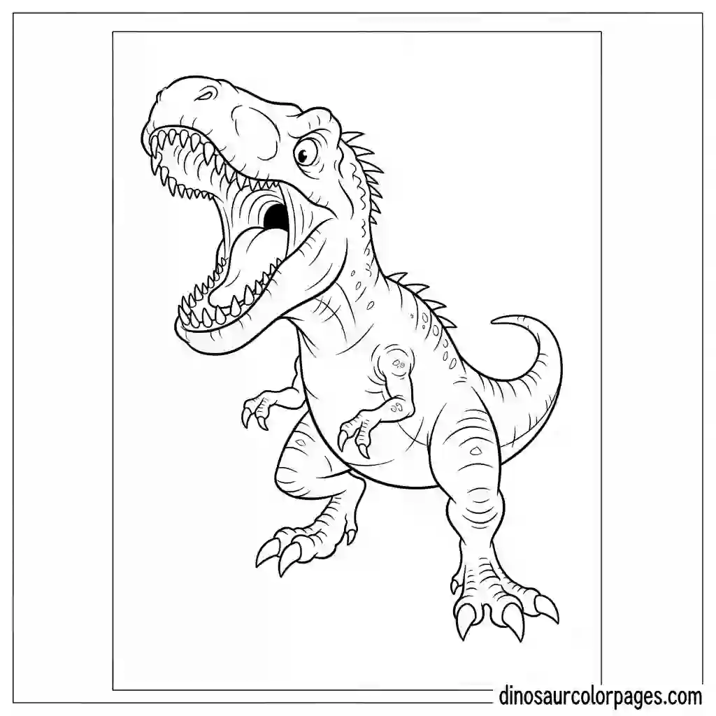 Indominus Rex roaring furiously