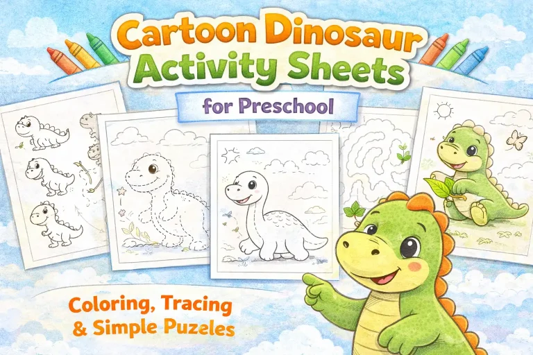 Cartoon dinosaur fun for preschoolers