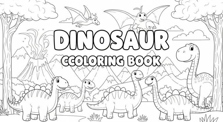Dinosaur Coloring Book Cover Printable