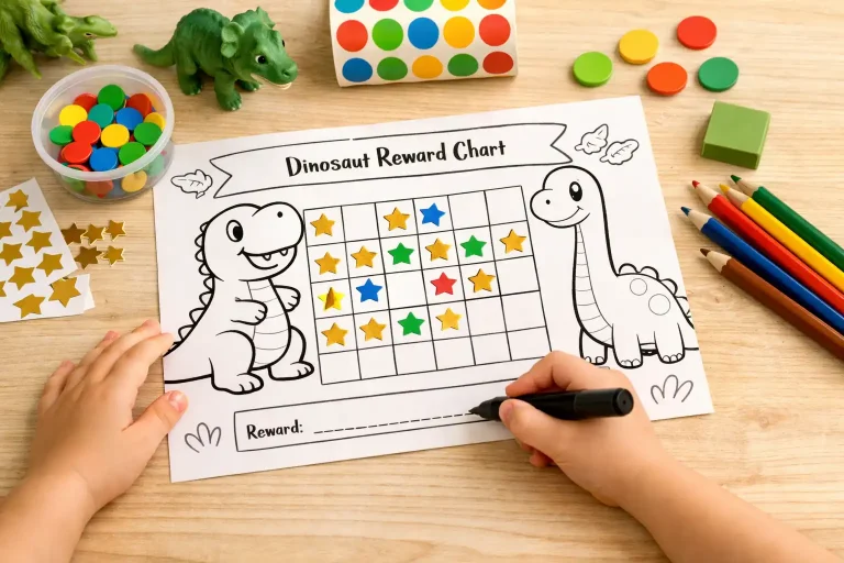 Dinosaur Reward Chart for Kids (Free Printable for Positive Habits)