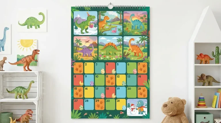 Dinosaur Calendar for Kids (Printable)