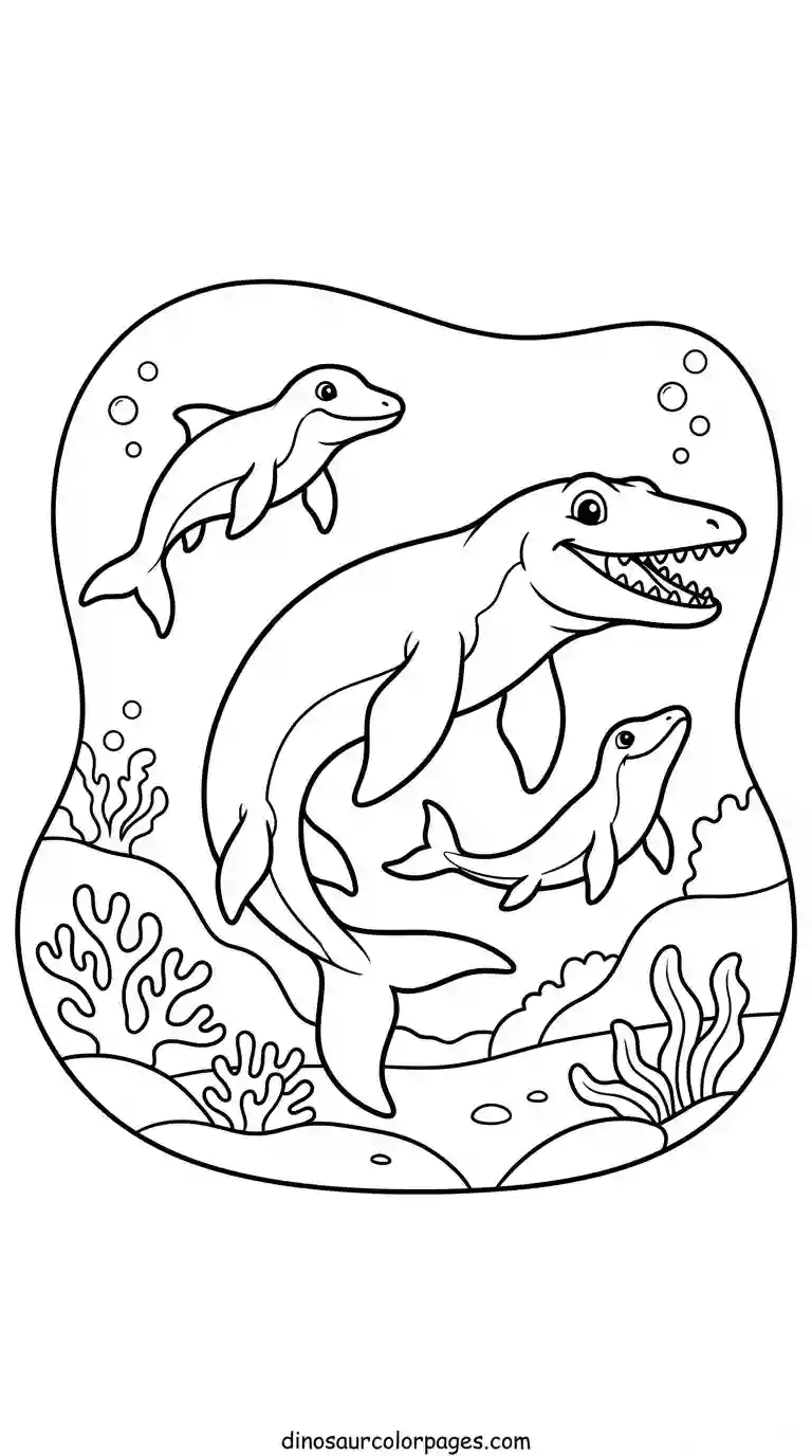 Mosasaurus coloring pages