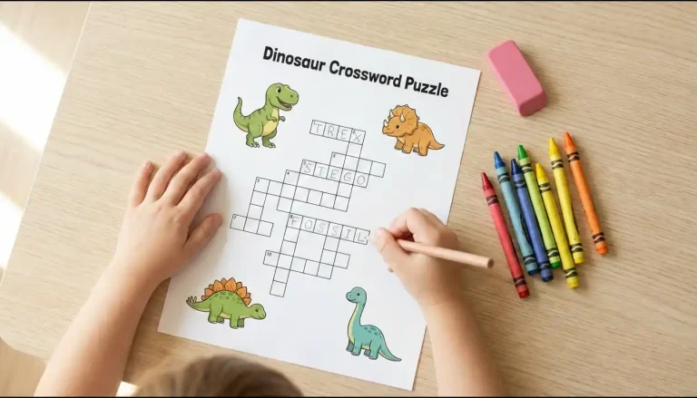 Dinosaur Crossword Puzzle for Kids
