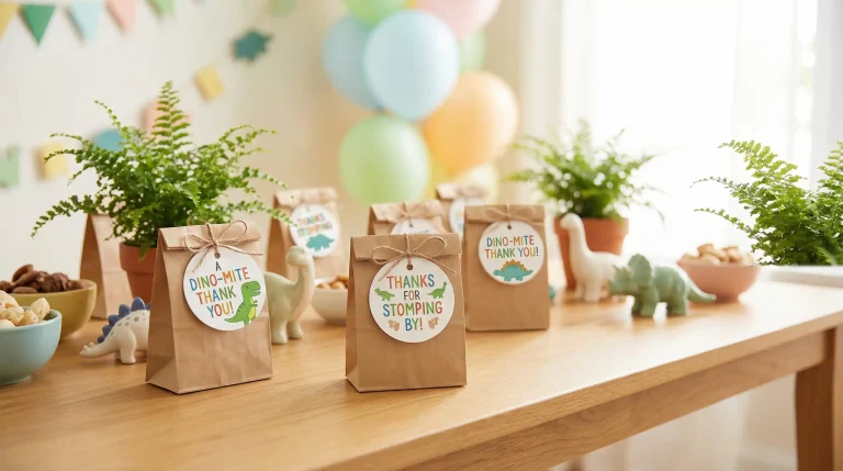 Dinosaur Thank You Tags for Party Favors