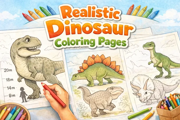 Realistic Dinosaur Coloring Pages